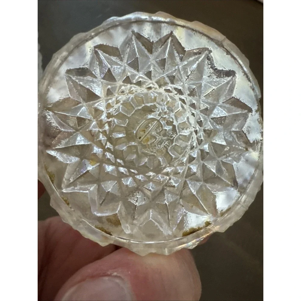 Vintage Fenton Opalescent Carnival Glass Daisy Button Salt Pepper Shaker Set 3